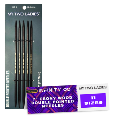 Infinity | Double Pointed Needles | Ebony | 11 Sizes